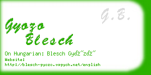 gyozo blesch business card